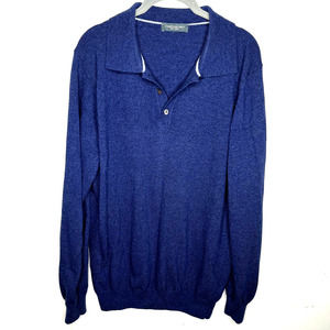 Cashmeritaly Blue Long Sleeved Sweater Mens Large